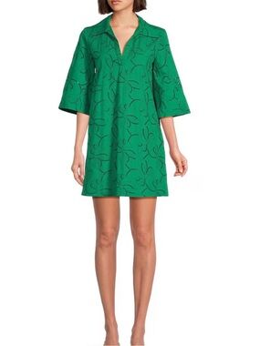 [Never Worn] MARELLA Green Eyelet Shift Dress
